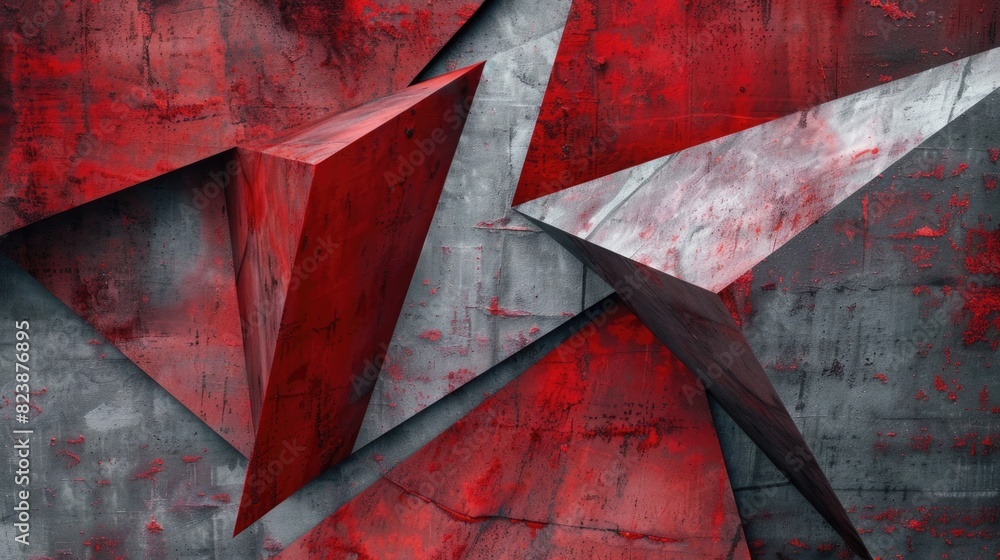 Poster abstract painting with scissors, suitable for art and creativity concepts