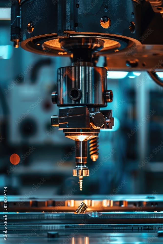 Poster detailed image of a machine in a factory, suitable for industrial concepts