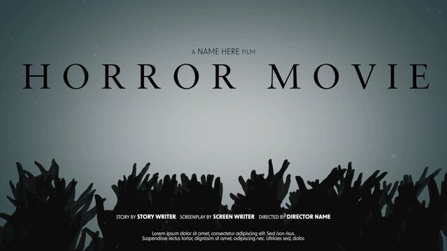 Movie Intro Title Screen Dark Grunge Scary Horror Film
