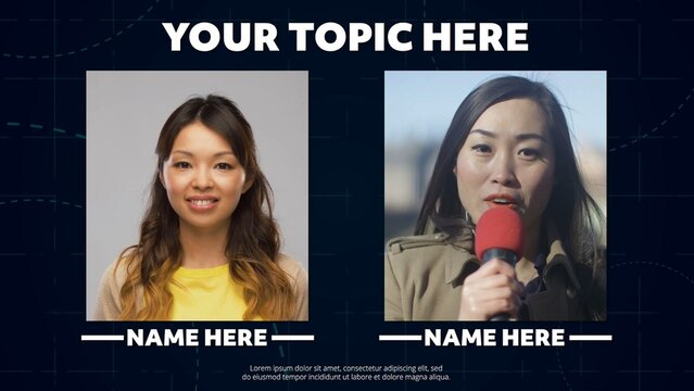 Interview News Reporter Live Television Clean Screens