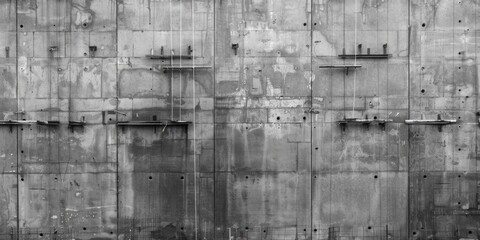 Black and white photo of a concrete wall. Suitable for architectural and industrial design projects