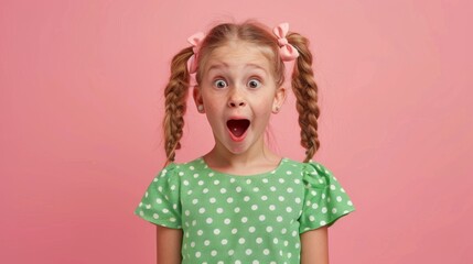 A Surprised Young Girl's Portrait