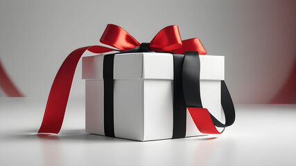 Versatile White Box Mockup: A customizable template for Christmas or birthday gifts, this mockup design offers endless options.