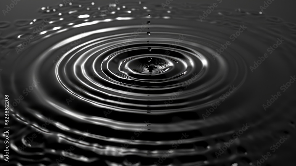 Poster close-up of a single water drop, versatile for various projects