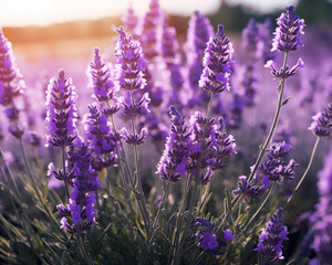 Lavander field background.