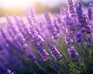 Lavander field background.