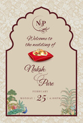 Indian wedding card invitation template
