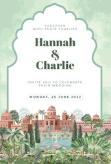 Indian wedding card invitation template
