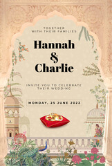 Indian wedding card invitation template
