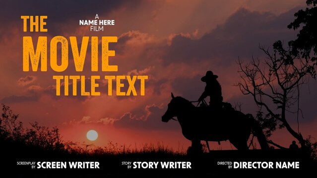 Movie Intro Title Screen Western Cowboy Film