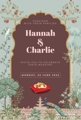 Indian wedding card invitation template
