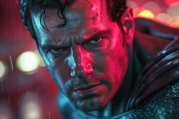 A detailed shot of a man wearing a leather jacket. Suitable for fashion or urban lifestyle concepts