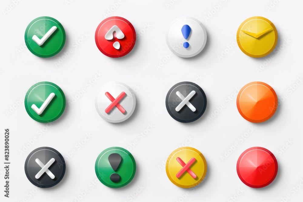 Aufkleber A variety of buttons in different colors. Ideal for craft projects