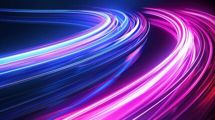 curve abstract blue pink, purple line light effect