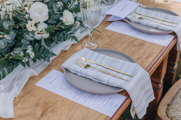 utensils on the table
