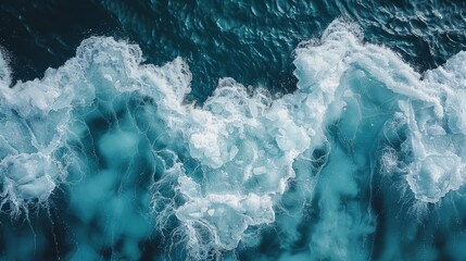 Fototapeta premium ocean and ice top view