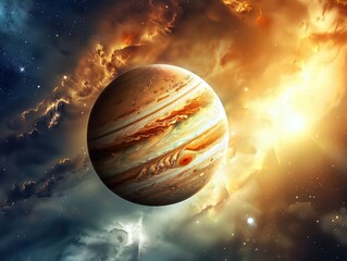 planet Jupiter in space