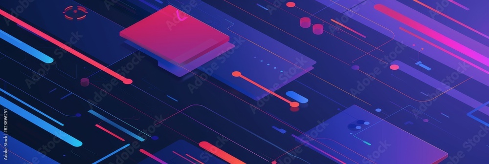 Poster abstract digital circuit board design background - a visually intriguing abstract design simulating 