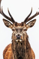 Detailed image of a deer with impressive antlers, suitable for wildlife and nature themes