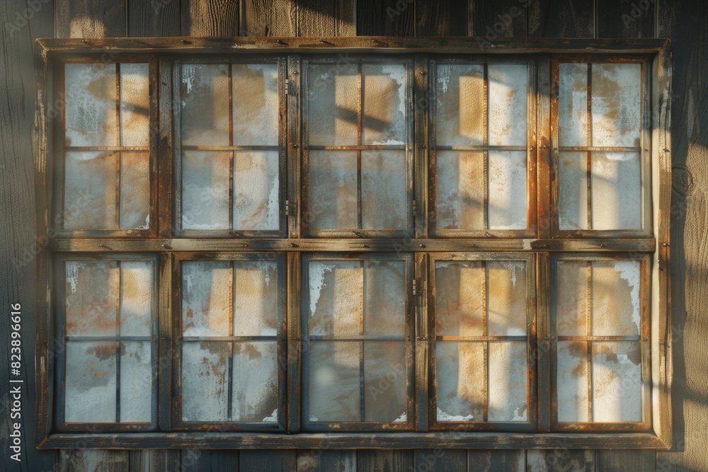 Poster Detailed view of a window on a building, suitable for architectural design projects