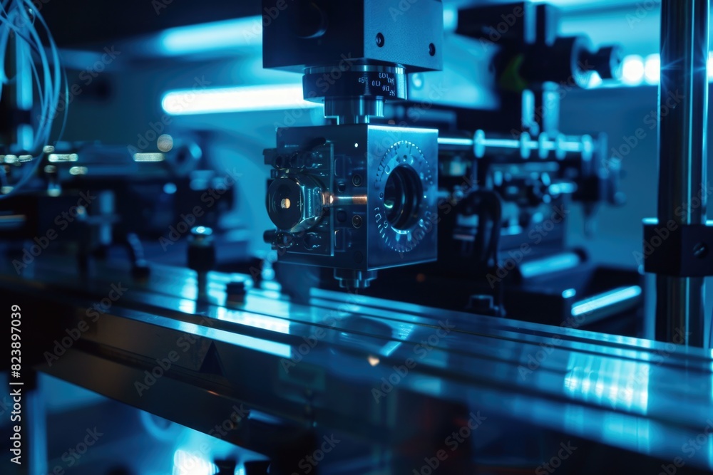 Poster detailed image of a machine in a factory, suitable for industrial concepts