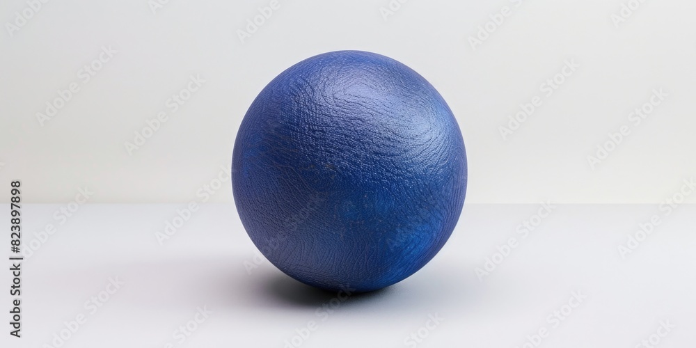 Poster a blue egg resting on a white table, suitable for various concepts