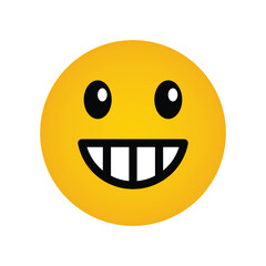 cheerful face emoji icon vector design 