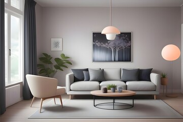 Elegant Minimalist Living Room with Cozy Accents






