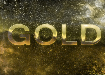 Golden Abstract  decorative paper texture  background  for  artwork  - Illustration