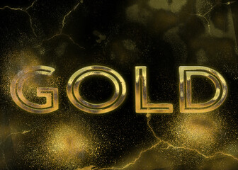 Golden Abstract  decorative paper texture  background  for  artwork  - Illustration