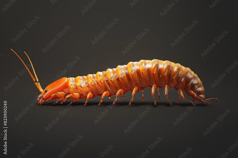 Poster Close up of a bug on a black background, suitable for nature and science projects