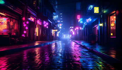Aesthetic dark wallpaper background, neon light