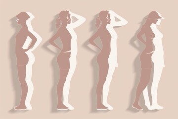 A group of women standing next to each other. Ideal for illustrating diversity and unity