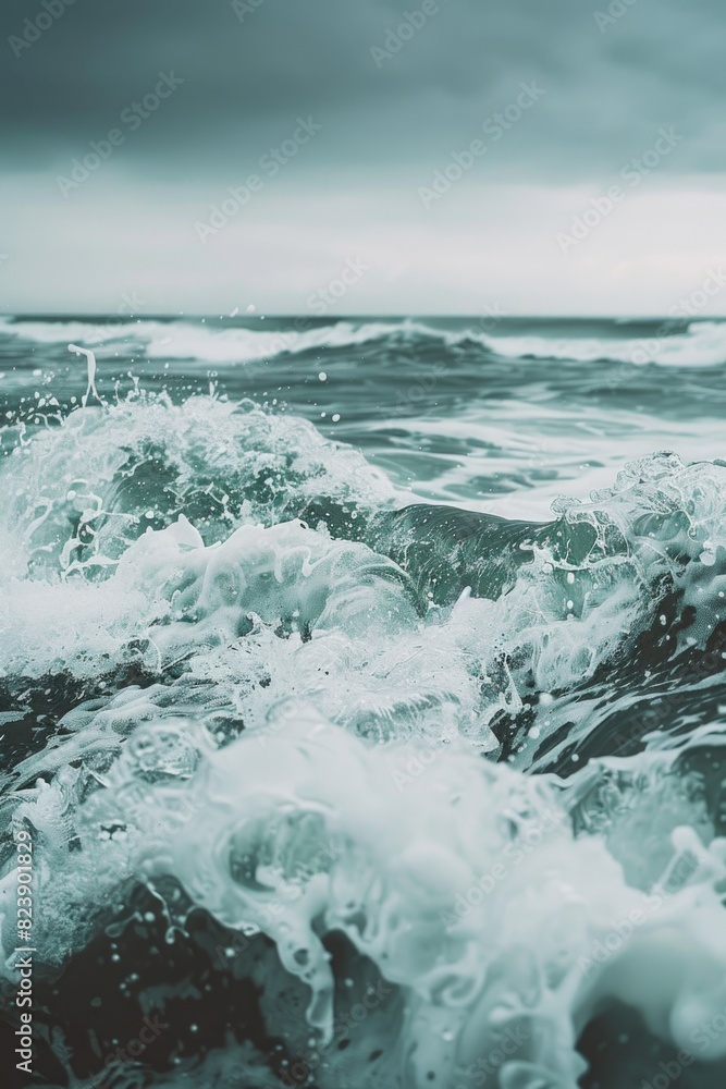 Aufkleber monochrome image of the ocean, suitable for various projects