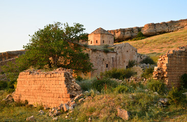 Fototapeta premium Abrenk Church and Monastery, located 5 km away from Ucpinar Village of Tercan district of Erzincan in Turkey, was built in the 19th century. The Church inside the walls