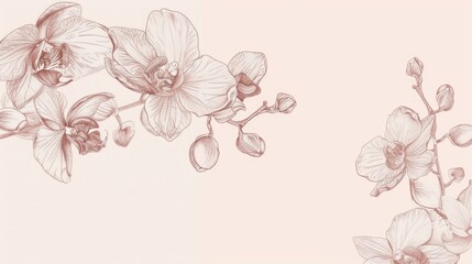 A detailed drawing of a flower branch. Perfect for botanical illustrations