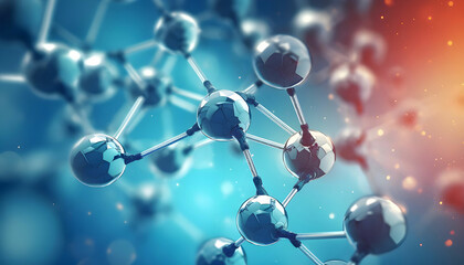 illustration of molecule model . Receptor-Ligand Dance A close-up of a receptor and illustration