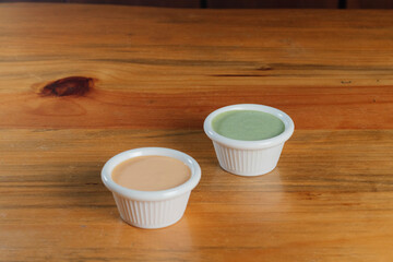 Salsa, aderezo, blanco, madera, salsa verde, salsa picante, la solterona, mesa, delicios, sauce,...