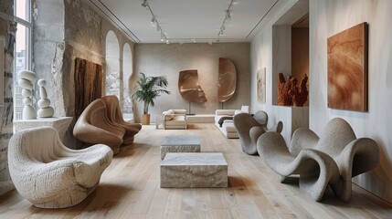 Room Filled With Shelves of Vases