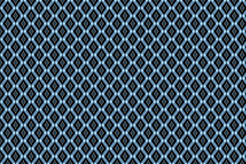 Blue and Black Geometric Diamond Pattern