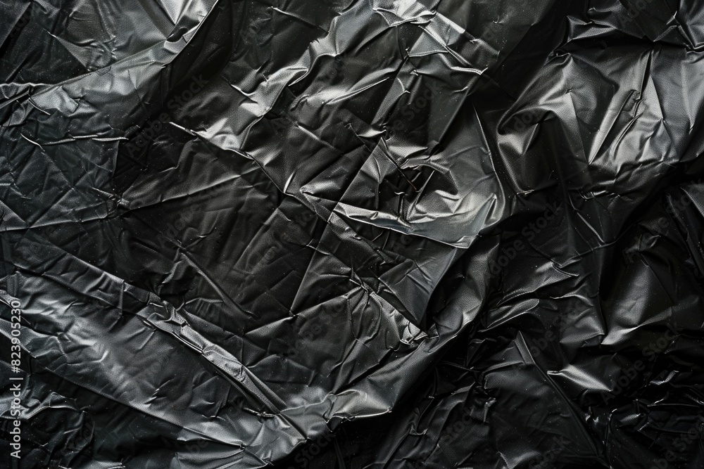 Poster a detailed view of a black foil sheet. suitable for various design projects