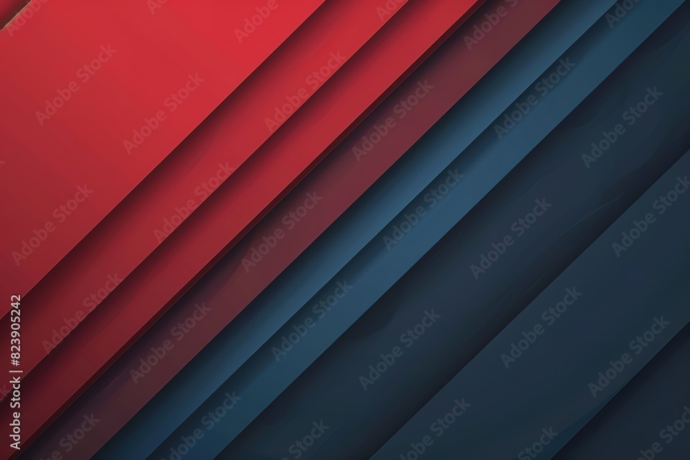 Poster red and blue gradient background with diagonal lines