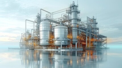 Obraz premium Oceanic Industrial Symphony