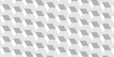 Minimal cubes geometric tile and mosaic wall grid backdrop hexagon technology wallpaper background. White and gray block cube structure backdrop grid triangle texture vintage design.