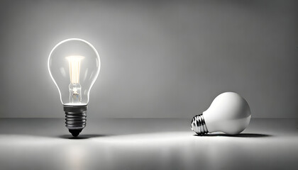 light bulb on the table