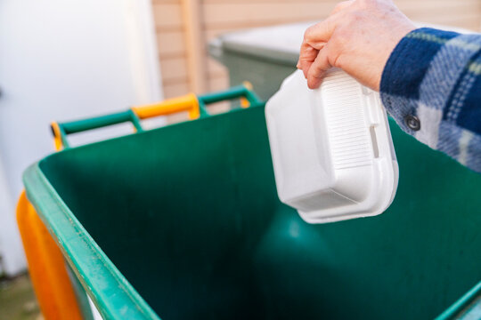 Styrofoam food take out container  