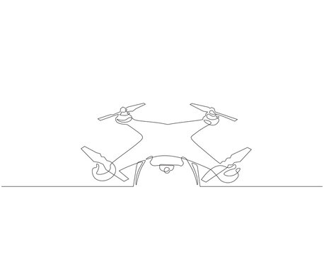 drone single line drawing on white clip art preview
