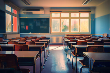 empty class in school,&nbsp;