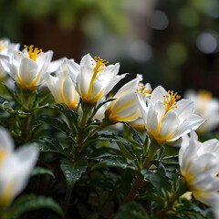 Obraz premium white flowers in the garden