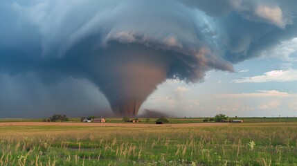 Tornado in north american countryside
